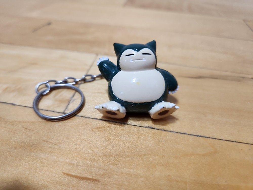 Vtg 1999 Nintendo Pokemon Snorlax Keychain Figure 