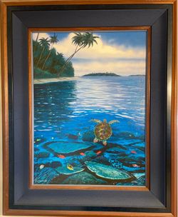 Wyland framed Giclee on canvas pictures.