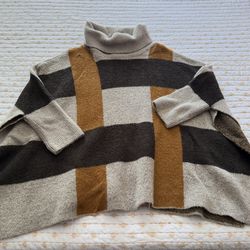 Zara Poncho Knit Sweater 