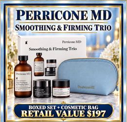 ⨠NEW PERRICONE MD SMOOTHING & FIRMING TRIO + COSMETIC BAG â¨