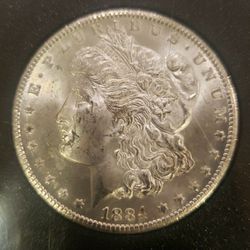 1884 CC CARSON CITY UNCIRCULATED MORGAN SILVER Dollar COIN 