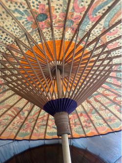 vintage Asian parasol or paper umbrella