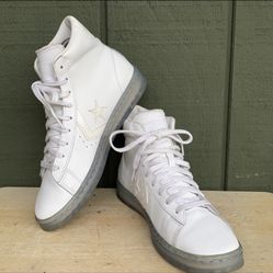 Converse Pro Leather High Black Ice White Clear 169502C Women’s Size 7.5