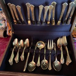 Gold Silverware Setting For 12