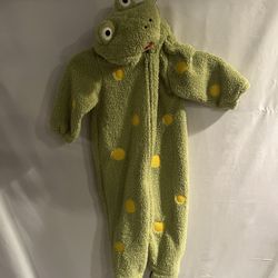 Kids baby 24 months Sonoma cute frog onesie pajamas costume with frog face hood