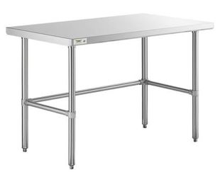Regency 30" x 48" 16-Gauge 304 Stainless Steel Commercial Open Base Work Table #600WT30X48SS