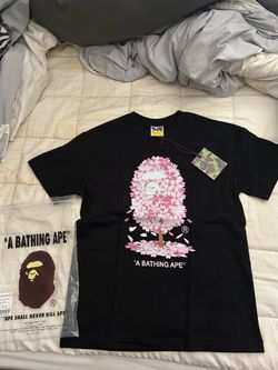 BAPE Sakura Camo Ape Head Tee – Black/Pink Size S