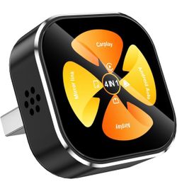 4-in-1 Wireless CarPlay and Android Auto Adapter CarPlay Wireless Adapter with Screen Mirroring, 3S Auto Stable Reconnect, Plug and Play for 1000+Vehi