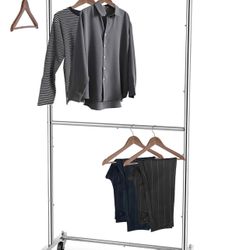 Double bar clothes rack