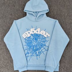 Sp5der Web Hoodie Sky Blue