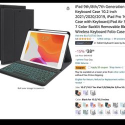 iPad 7/8/9th Generation Case w/ backlit keyboard