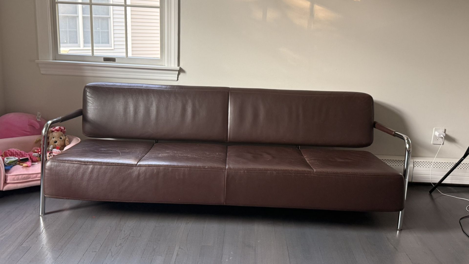 Vitra "Visavis" 4-Seat Sofa - In Dark-Brown Leather