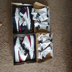 Two Pair Of Filas And Socks Size 10.