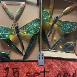 Dragonfly art decor they light up