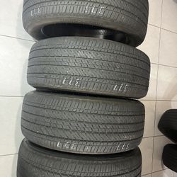 275/50/22. Four Used Bridgestone Tires.