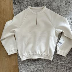 BNWT $109 LEZÉ THE LABEL Athena Sweater Top Bone S Sweatshirt Oprah’s Favorite