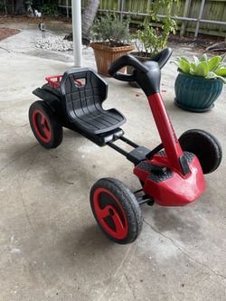 12V Rollplay FLEX Kart XL Pedal Ride-On Vehicle red NO CHARGER ages 4+ holds 110 pounds