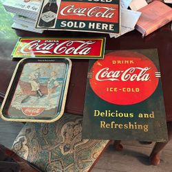 Vintage Coca Cola Metal Signs 