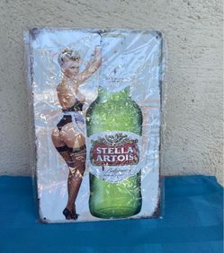 Vintage Metal Tin Sign 12x8” Bar Wall Decor