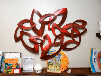 Huge Metal Leaf Fall Art