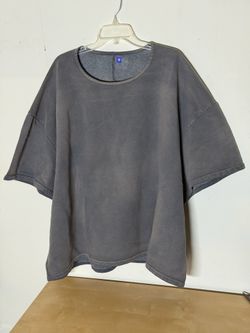 Yeezy Gap Heavy Fleece Oversized Crewneck T-Shirt Gray Size XL
