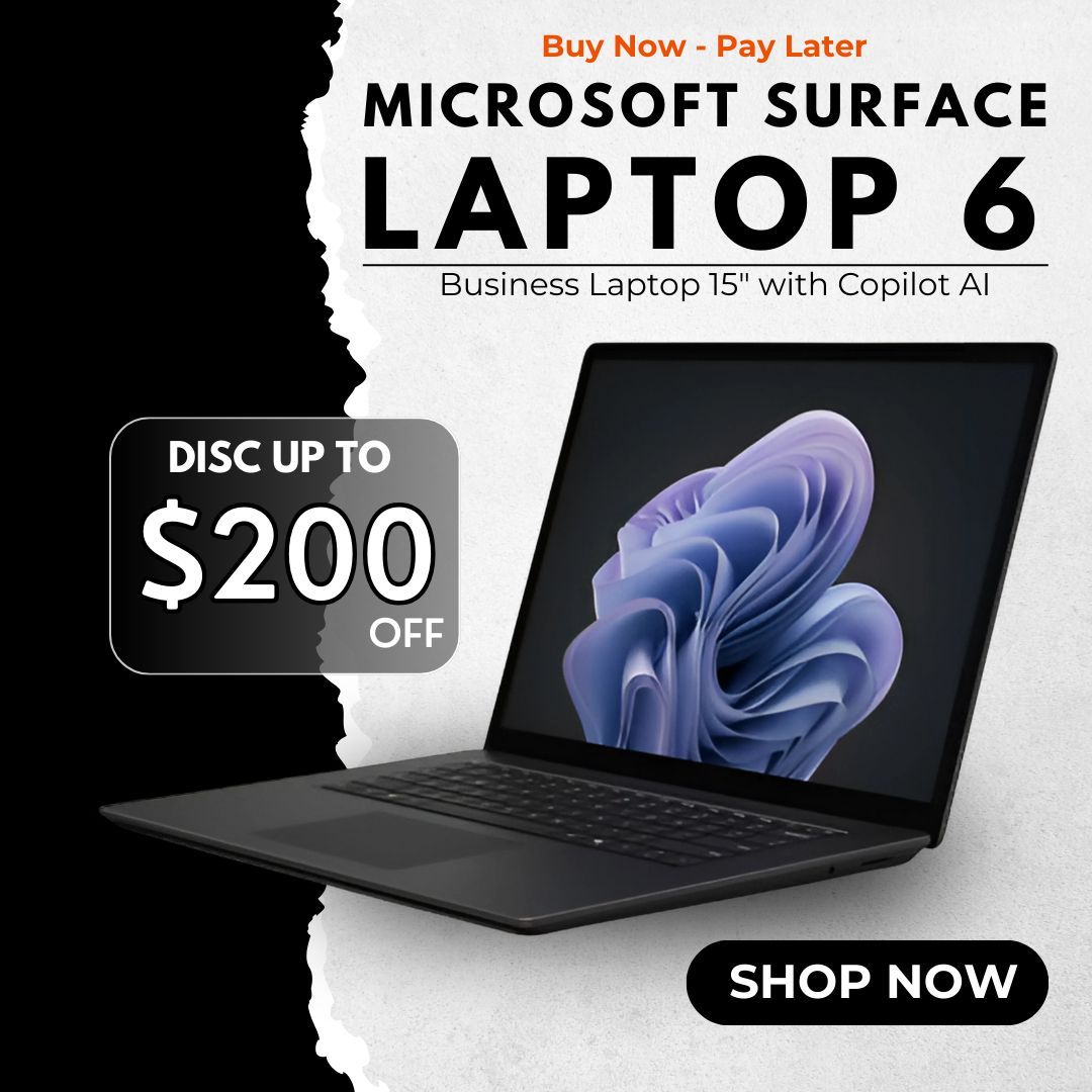 ¡Surface Laptop 6 de 15” con Copilot – Nueva, Potente y con $200 de Descuento!