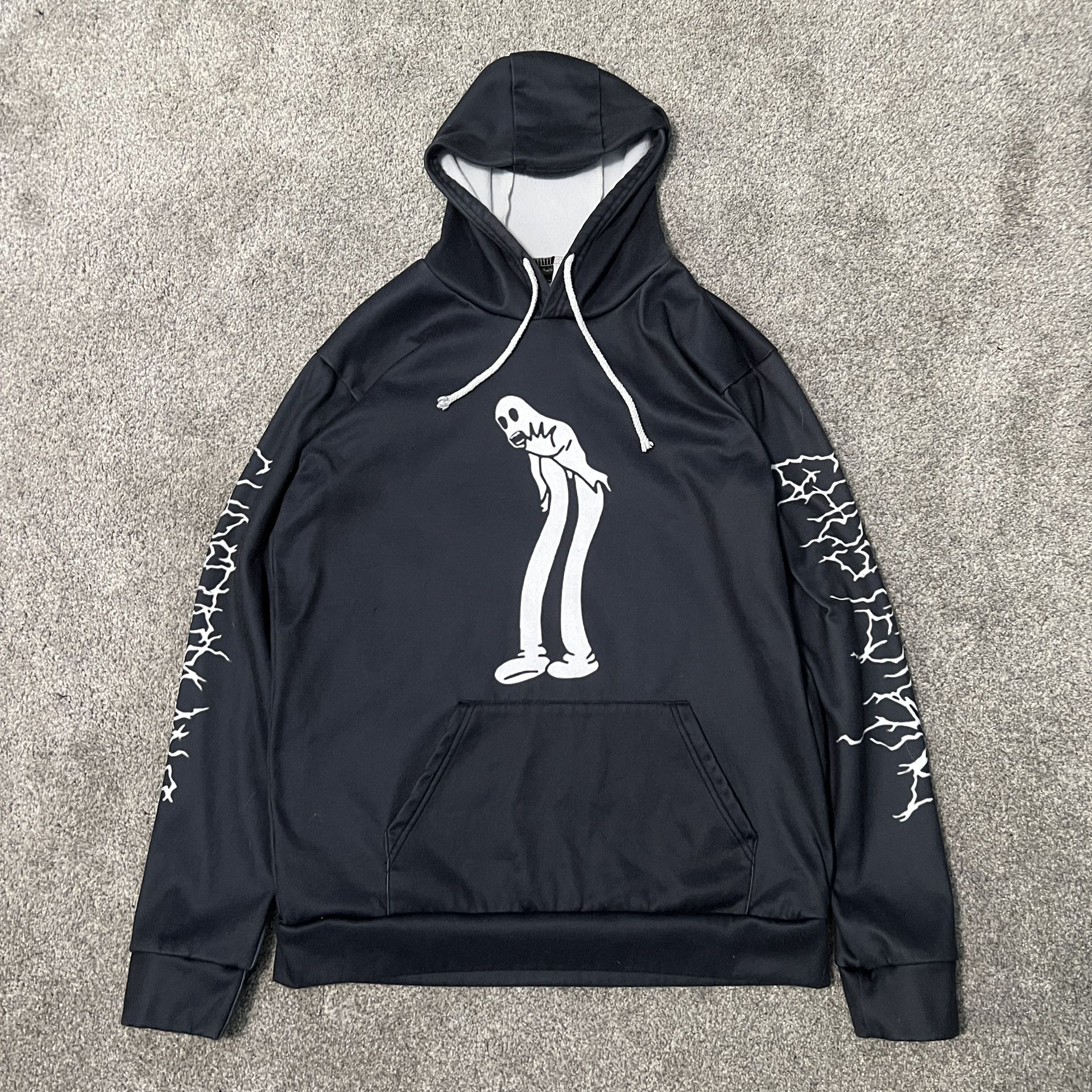 Black & White Ghost Graphic Hoodie