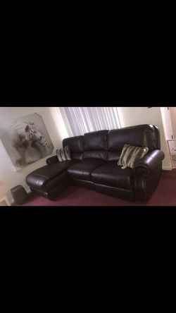 Brand new leather couch with usb chords!