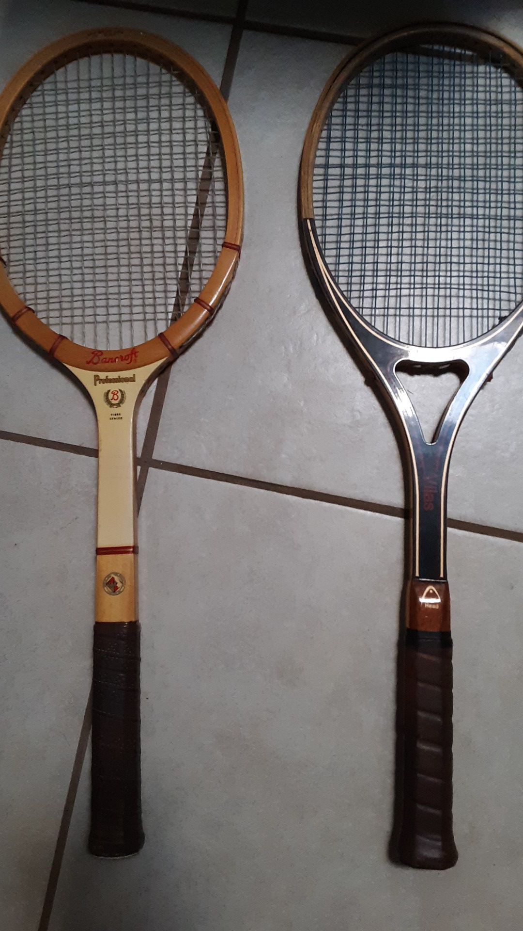 Vintage tennis rackets
