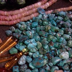 Mixed Lot Jewelry Beads Stones Etc 