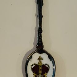 Vintage London Collectible Small Spoon- Saint Edwards Crown Silver Plated