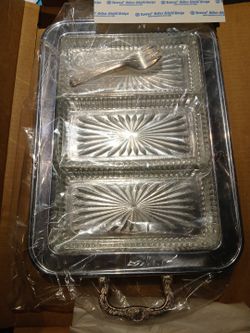 Vintage Silver Relish Tray