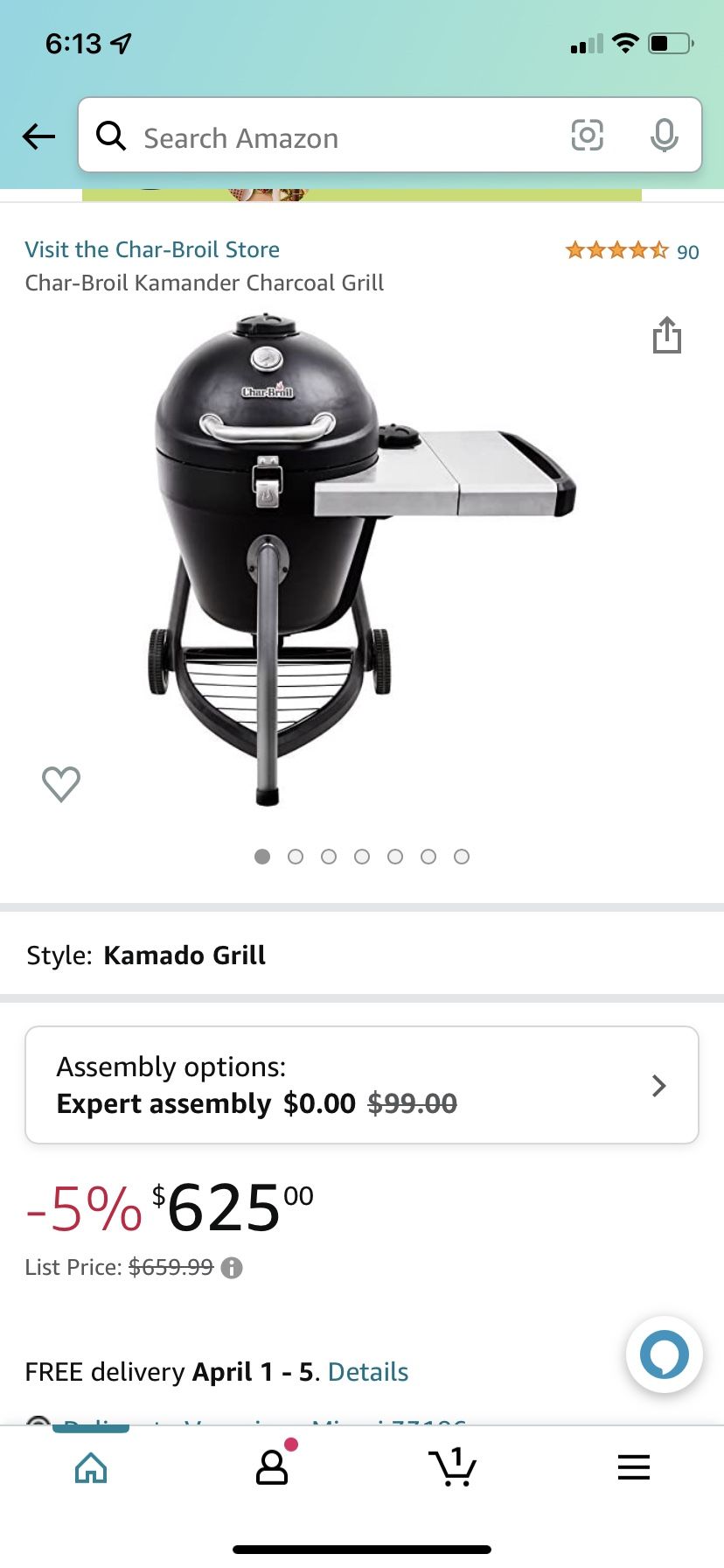 Char broil Kamander Charcoal Grill for Sale in Miami FL OfferUp