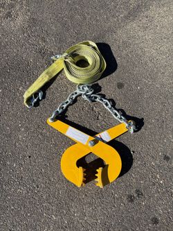 Steel Single Scissor Pallet Puller 7 In. Jaw Opening 5000 Lb. Pulling Capacity Yellow