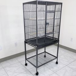 (NEW) $90 Large 53-inch Parrot Bird Cage Rolling Stand for Parakeet, Cockatiel, Finch, Lovebird 