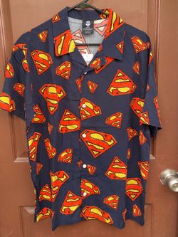 Superman S-Shield All Over Print Shirt M