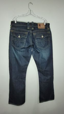 Rock Revival Mens Bruno Boot Jeans – Size 36x33 Western Rockabilly Flap Pocket price is firm Cash only