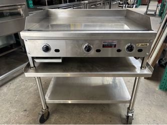 36” Jade Thermostat Gas Griddle Flat Top Grill 24” deep 1” Polished Plate NSF on Stand with wheels Plancha just arrived!!!
