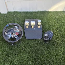 PlayStation steering wheel brake clutch and gas and gear manual