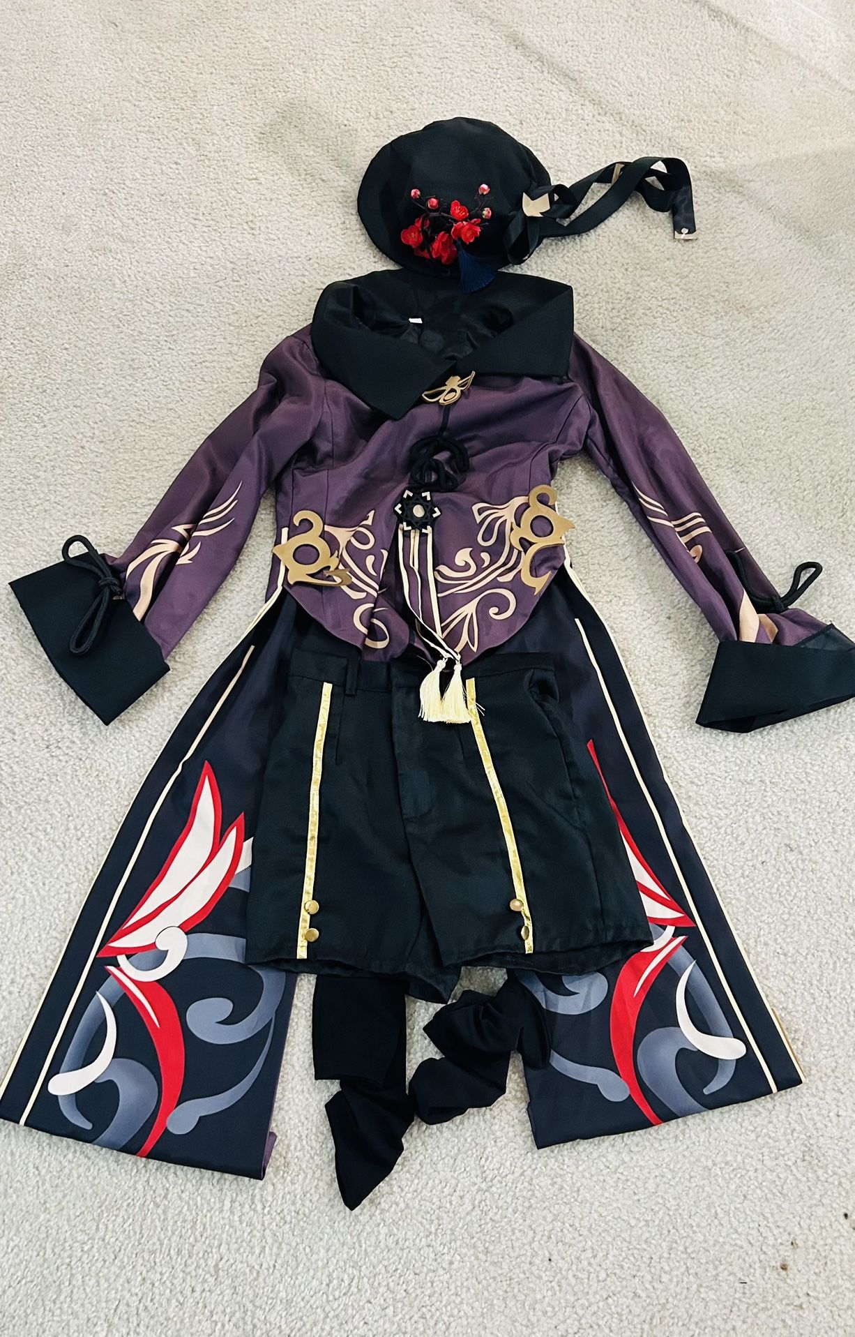 Helluva Boss Game Hu tao Cosplay Costume Halloween Outfit Carnival Suit for Women
