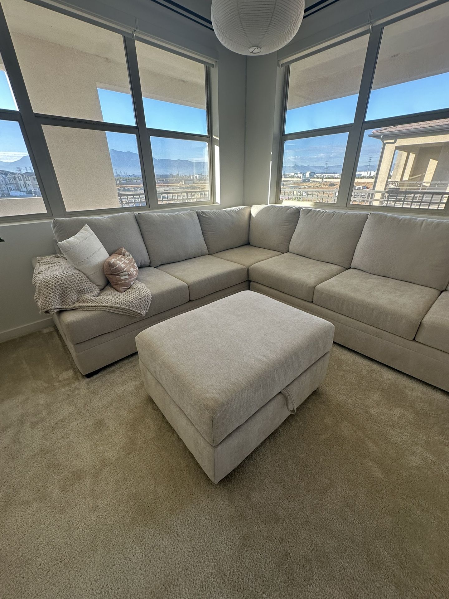 Sofa (Queen Sleeper Sofa With Storage Ottoman)