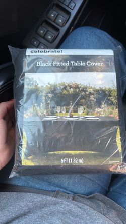 Black table cover