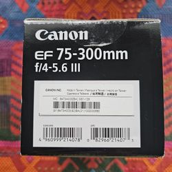 New Canon Lens EF 75-300mm f/4-5.6 III