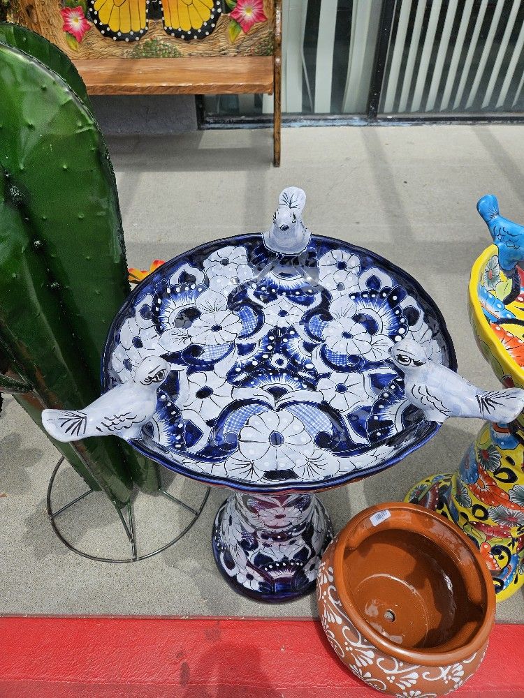 Talavera Birdbath ( Fountain) Etsy Casamxartesanalstore