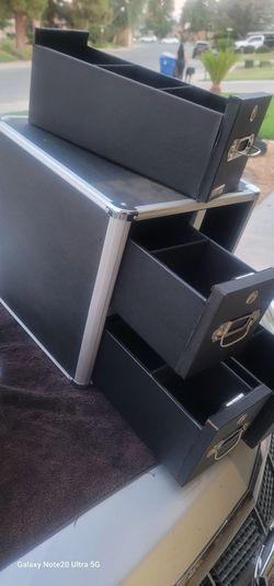 Black Professional Makeup Train Case with Drawers