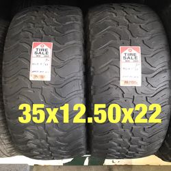 2 used tires 35x12.50x22 Mark MT