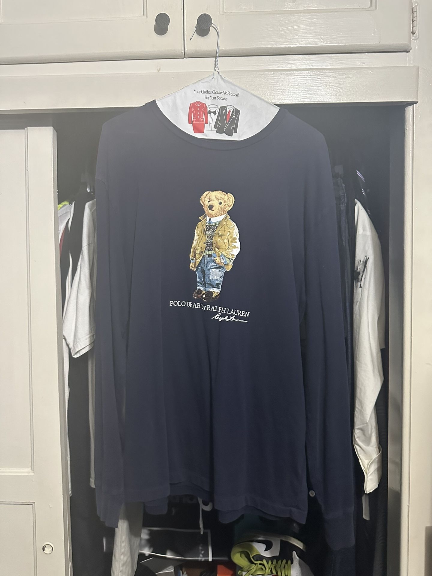 Navy Polo Bear Long Sleeve