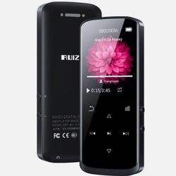 RUIZU 8GB Bluetooth Mp3 Player HiFi Lossless Built-in Speaker FM, Up to 128GB Black