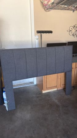 Headboard- grey upholstered full/ queen