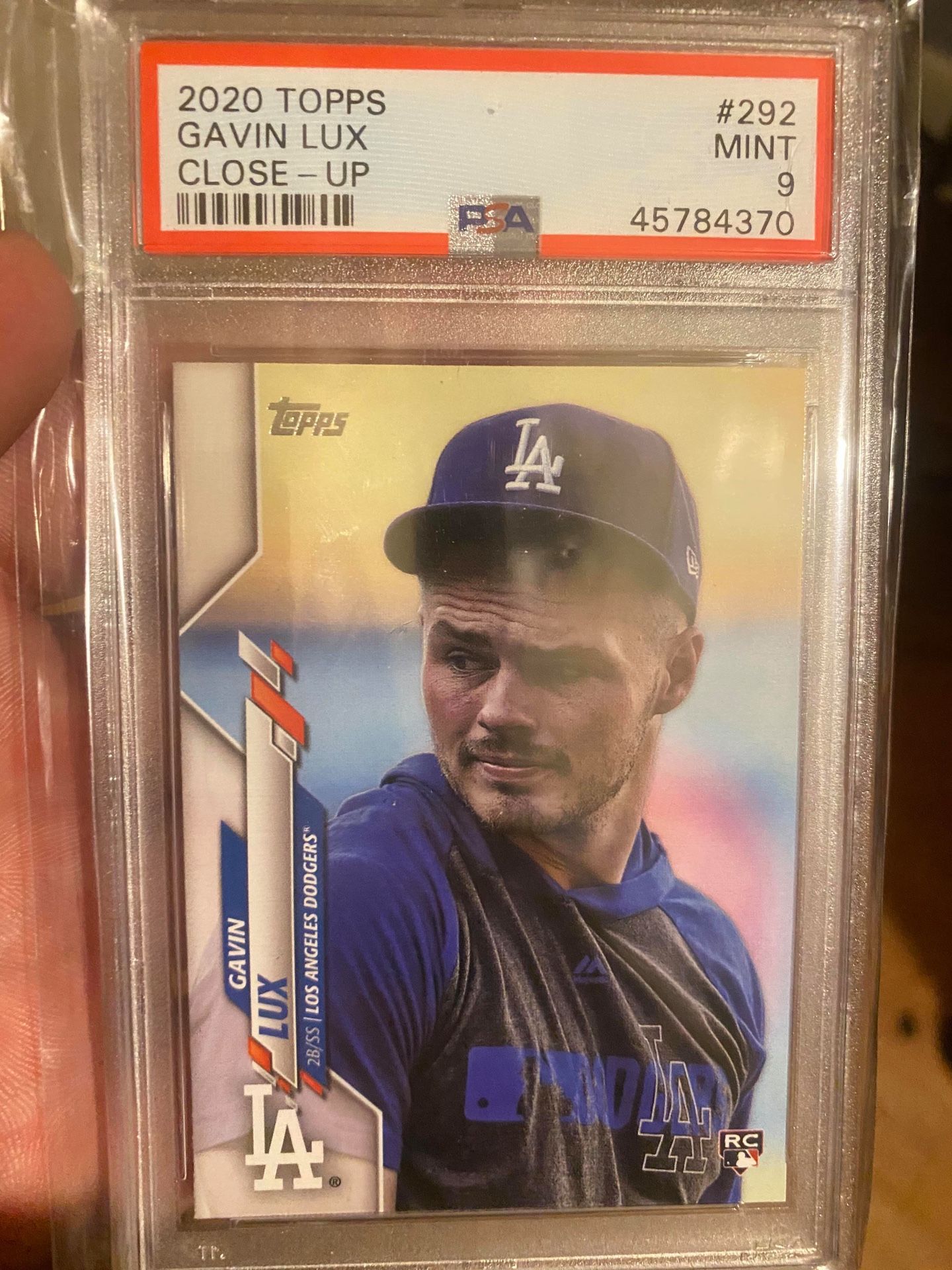 2020 topps series 1 Gavin lux ssp psa 9